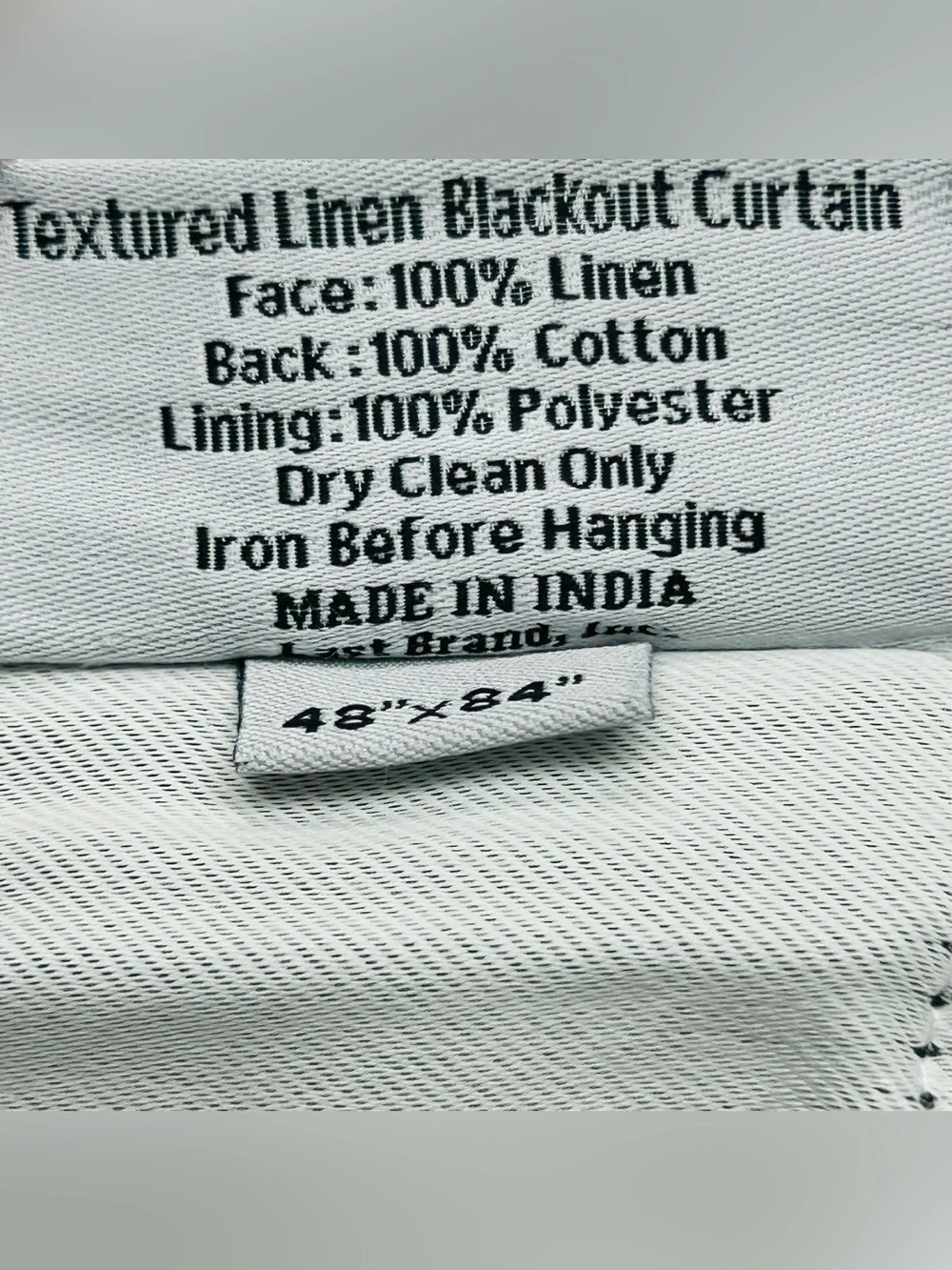 NWT QUINCE Set 2 48x84 Heavyweight European Linen Blackout Curtains White 9186